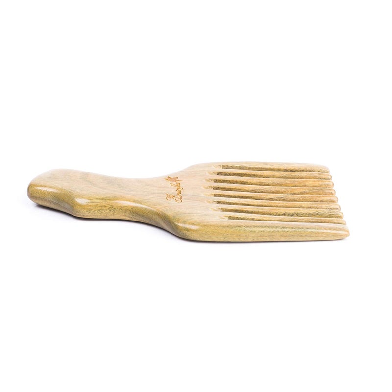 Breezelike Wooden Hair Pick - Natural Wide Tooth Wood Comb for Curly Hair - No Static Sandalwood Wooden Comb for Detangling - Image 5